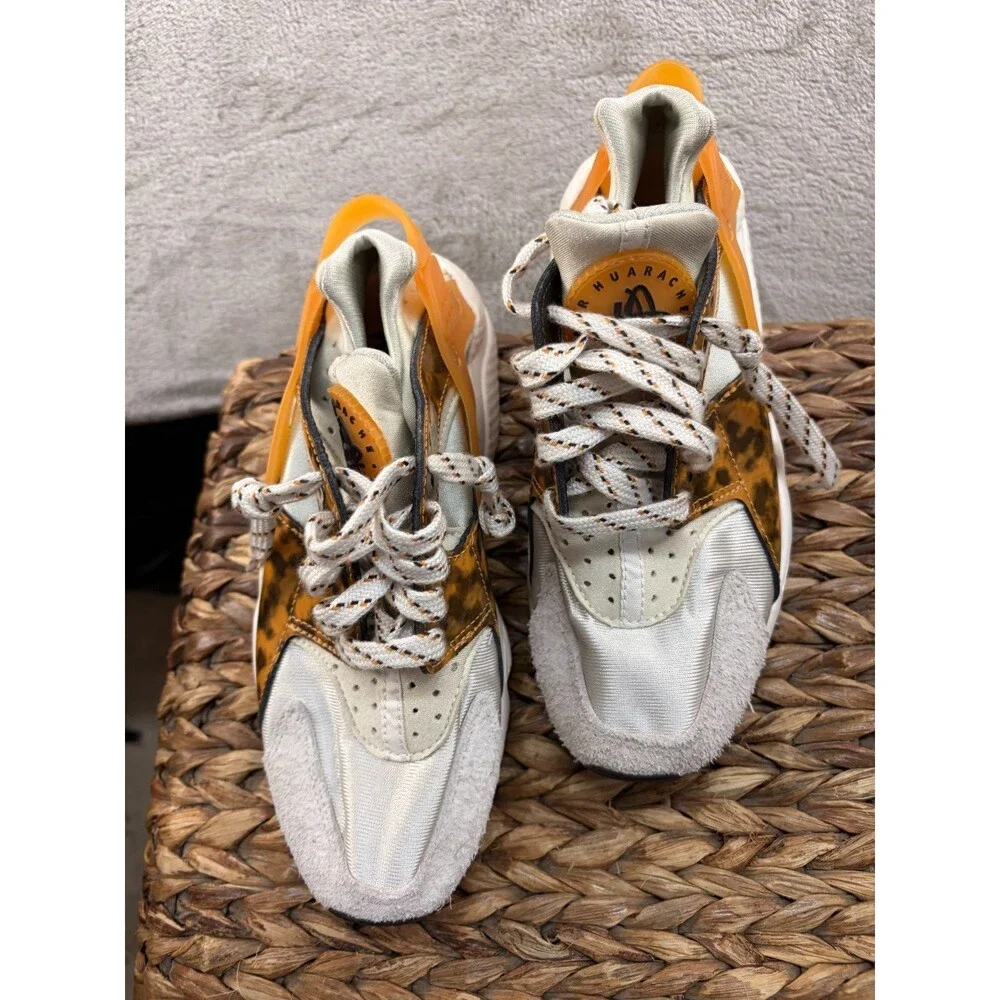 Nike Air Huarache Tortoiseshell White Womens 6 Sneaker Shoes DQ9317-001